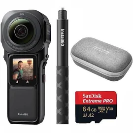 Insta360 ONE RS 1-Inch 360 Edition Kamera + Stick + Çanta + Hafıza Kartı + 64GB Hafıza Kartı