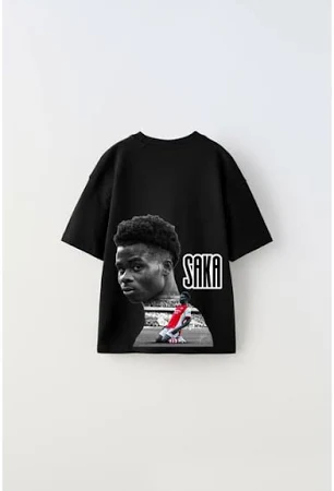 Euro 2024'ün Çocuk Yıldızları Saka Baskılı Sarı Çocuk T-shirt