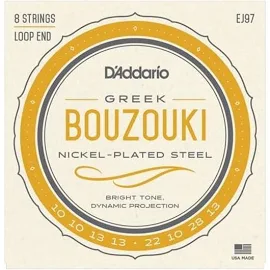 D'Addario EJ97 BUZUKİ TEL SETİ, 8'Lİ TAKIM, NICKELPLATED STEEL WO