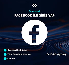 Opencart Facebook ile Giriş Yap