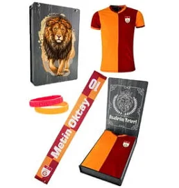 Galatasaray Orijinal Metin Oktay Hediye Set T-shirt + Şal (atkı) + Bileklik