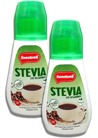 Sweetwell Stevia Sivi Tatlandirici Sifir Kalori 200 Ml X 2 Adet