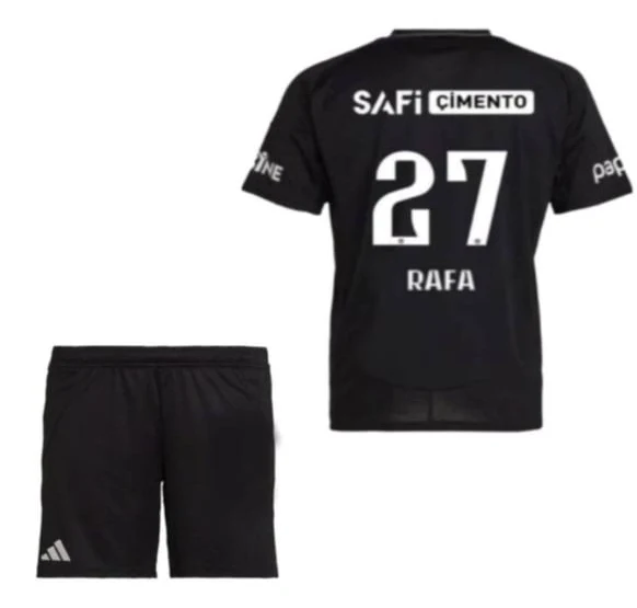Beşiktaş Rafa Silva Siyah Deplasman 2024/2025 Yeni Sezon Çocuk Futbol Forması Hediye