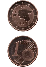 Estonya, 1 Euro Cent 2011, ÇİL Eski Madeni Para