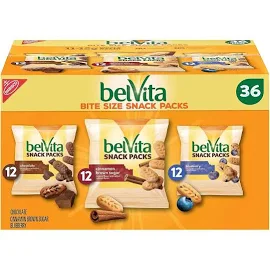 Belvita kahvaltılık bisküvi ısırıkları çeşit paketi, 36 ea