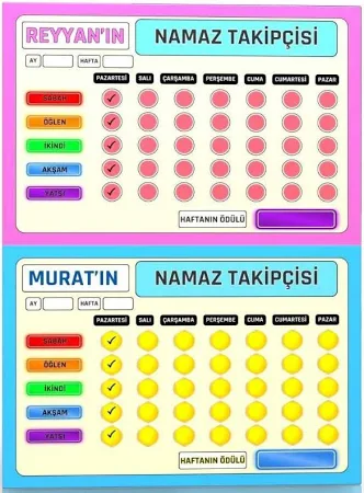 Namaz Takipçisi İkili (2 Namaz Çizelgesi), Enine Boyuna Eğitim, Enine Boyuna Eğitim