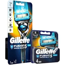 Gillette Fusion5 Proshield Chill 1 Up Tıraş Makinesi + Yedek Başlık 4'lü