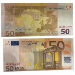 50 EURO Geçersiz Sahte Düğün Parası Oyun Parası (100x50 EURO)