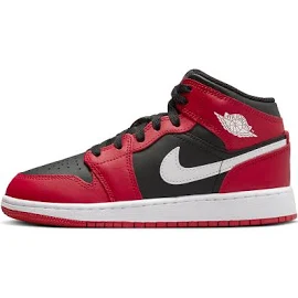 Air Jordan 1 Mid Genç Çocuk Ayakkabısı - Siyah