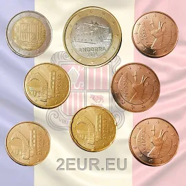 Andorra Euro coin set MIX UNC 2016-2020