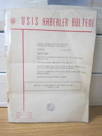 Usıs Haberler Bülteni - Amerikan Haberler Merkezi - Yıl 1966 Sayılar: 1-23 Ve Arası Mevcut