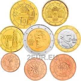 Austria Euro coin set UNC 2011