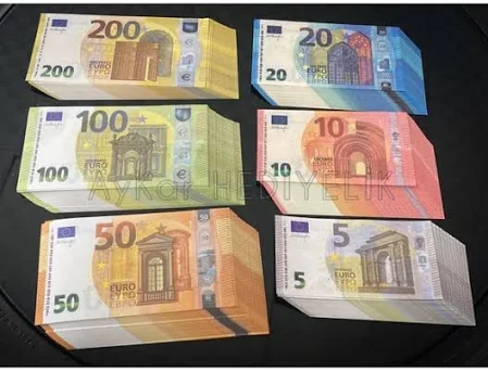 300 Adet Karişik Euro 5-10-20-50-100-200 Euro Geçersi̇z Eğlence Oyun Şaka Düğün Parasi