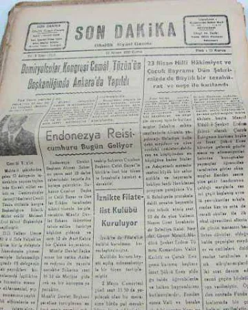 adapazarı son dakika gazetesi sayı 1420 1959