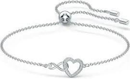 Swarovski Infinity Heart Bracelet White One Size | Ubuy