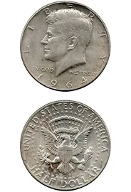 Amerika Birleşik Devletleri, 1964 1/2 Dolar, ÇİL Gümüş Eski Yabancı Madeni Para