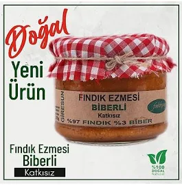 Fındık Ezmesi, Biberli, KATKISIZ 270 Gr.