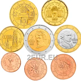 Austria Euro coin set UNC 2010