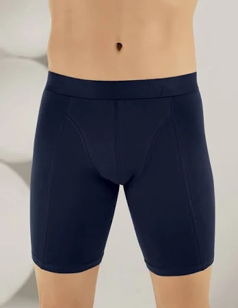 Şahinler Likralı Uzun Boxer Lacivert Me114