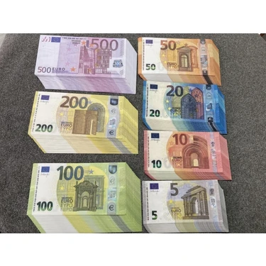 350 Adet Karışık Euro 5-10-20-50-100-200-500 Euro Geçersiz Eğlence Oyun Şaka Düğün Para Dizi Film ve Video Çekimleri Için Paralar