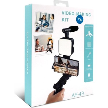 Home Paket Kit Video Fotoğraf Çekim Bluetooth Kumandalı Işık Ring Youtuber Set