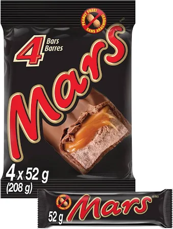 Mars Bar 4 Piece Pack 208g 7.3oz