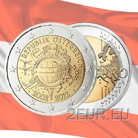 Austria 2 euro UNC 2012 - 10 Years of Euro Cash