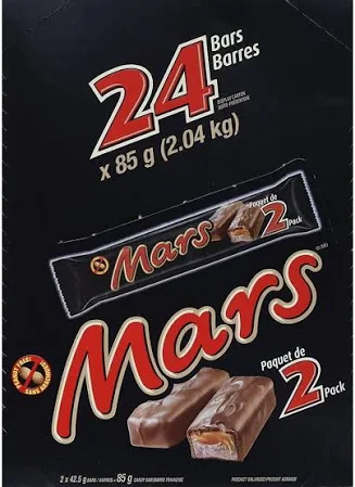 Mars 2-Piece King Size Chocolate Bars 85g 24-Count