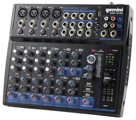 Gemini GEM-12USB 12 Kanal Mikser