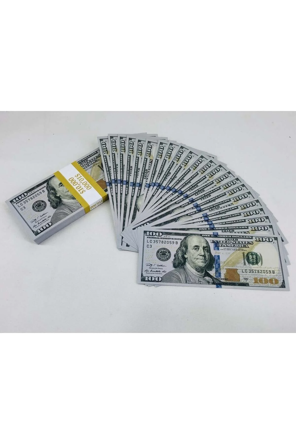 Axe Tools Gerçekci 1. Kalite Gramajlı 10000 Dolar 1 Deste Düğün Parası
