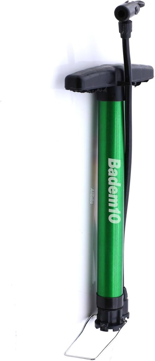 Bisiklet Pompası 30 cm El Tipi Ayak Tutamaklı Hava Top Şişirme Standart Plastik Başlıklı Uçlu Borulu