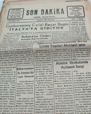 adapazarı son dakika gazetesi sayı 1458 1959