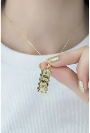 14 Ayar Dolar Kolye