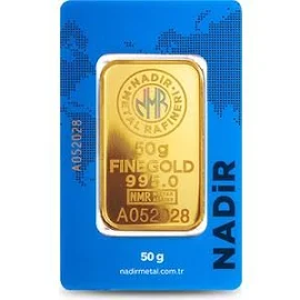 Nadir Gold 24 Ayar Külçe Gram Altın 50 Gr. - Aynı Gün Kargo