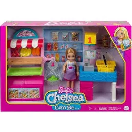 Barbie GTN67 Chelsea Market Çalışanı ve Oyun Seti