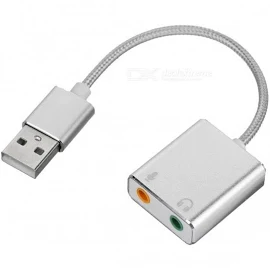 CoverZone 2in1 USB Den Mikrofon ve Kulaklık Çevirici 7.1 Dönüştürücü