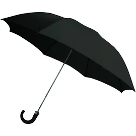 Rainbrella Şemsiye, 2 kat katlanabilir, otomatik, saklama kılıflı ve plastik kancalı saplı, 107 cm, siyah