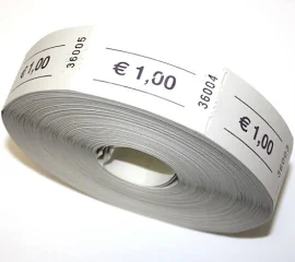 Bonrolle Euro 1,00 beyaz - 1000 delikli yırtık