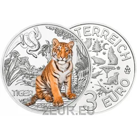 Austria 3 euro coin 2017 - Tiger