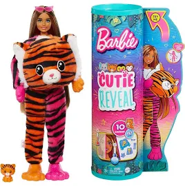 Barbie Cutie Reveal Bebekler Tropikal Orman Serisi - Kaplan Hkp99