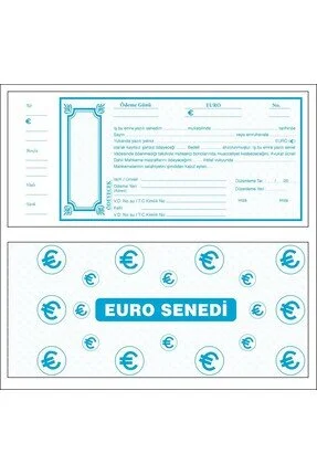 JokeyKırtasiye EURO Senet Karnesi (50 Yaprak)