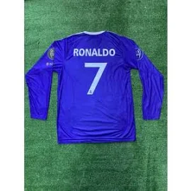 Bite Nose Real Madrid 2017 Cardıff Şampiyonlar Ligi Finali Uzun Kol Ronaldo Forması - Mor - S