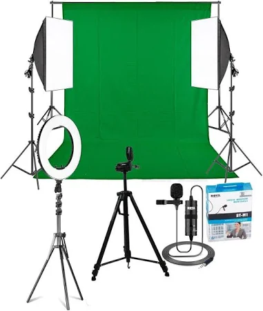 Deyatech Youtube Ve Vloger cekim Seti Surekli Video Isik + 19 Inch Ring