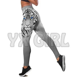 White Tiger Mom And Son 3D Printed Tank Top+Legging Combo Outfit Yoga Fitness Legging Women