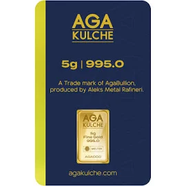 AgaKulche 5 Gram Altın 24 Ayar Külçe Altın