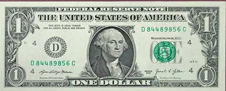 Amerika 1 Dolar Yabancı Kağıt Para Çil