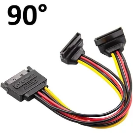 90 Derece Sata Power Çoğaltıcı 2 Li Y Splitter Sata Güç Kablo