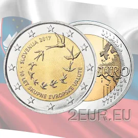 Slovenia 2 euro UNC 2017 - 10th Anniversary of the Adoption of the Euro