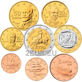 Greece euro set UNC 2009