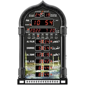 Ezan Saati, Namaz Vakti - Masa Saati, Müslüman Dijital Alarm, ha-4008 Siyah